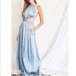 Forever 21- Cutout Satin Maxi Dress